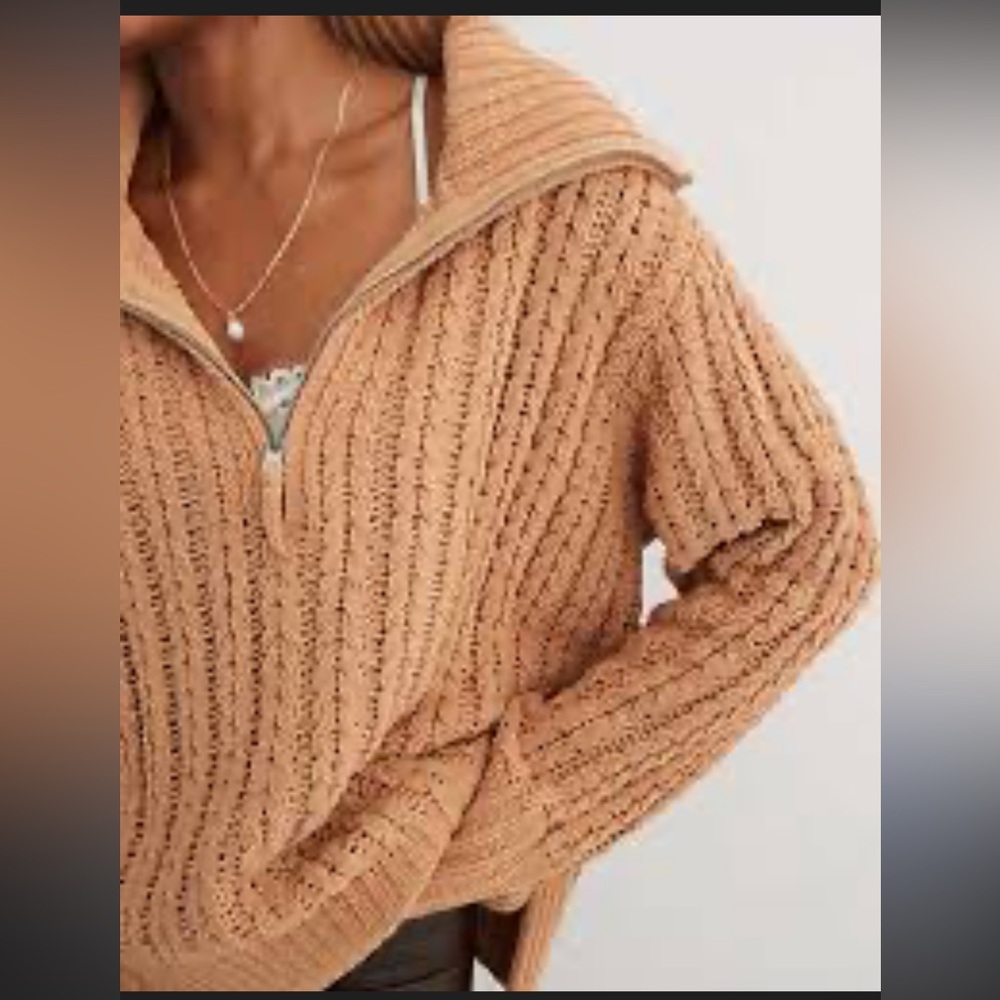 Aerie Chunky Cozy Knit Half-Zip Pullover Oversized Size M/M